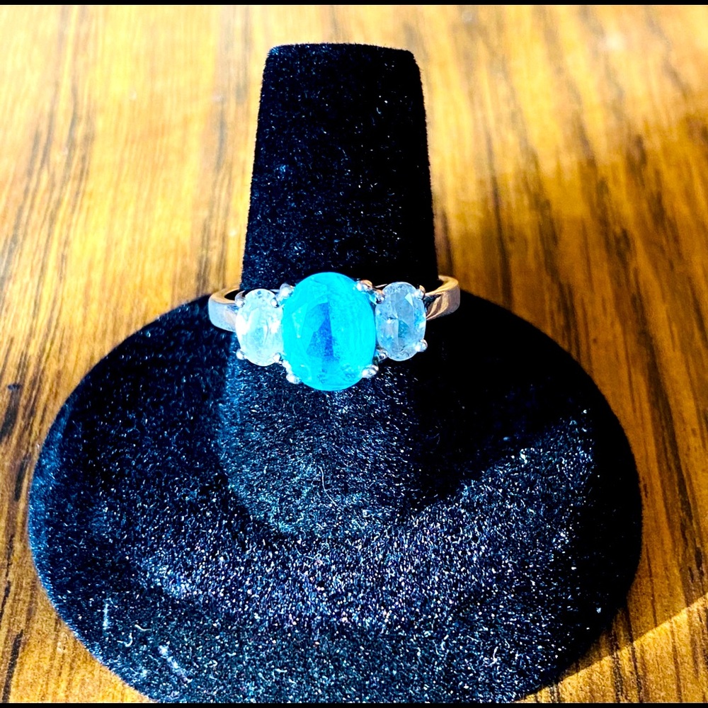 Blue Topaz 925 Silver HMI Ring